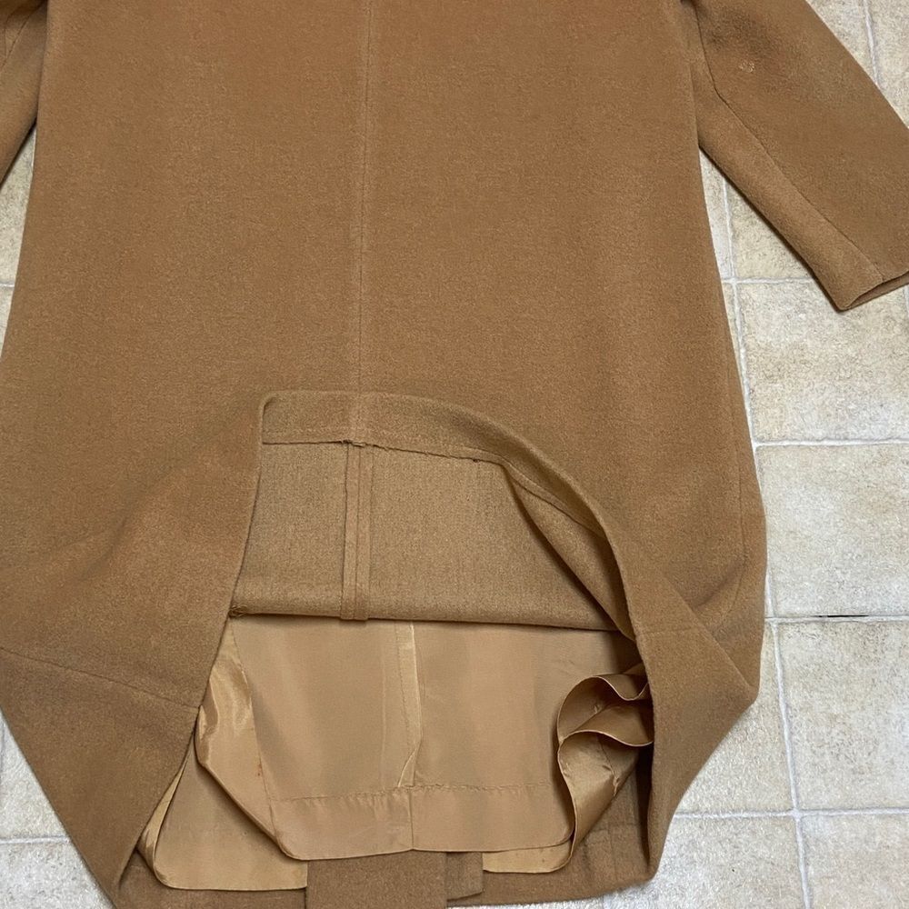 J.F.Muller 💯% Mongolian Camel Hair Classic Tan Women's Coat Size Appropriate M L - Picture 5 of 14